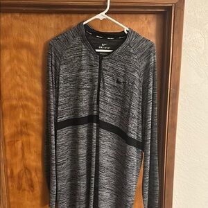 Nike Golf Dri-FIT Black and Gray Long Sleeve Shirt